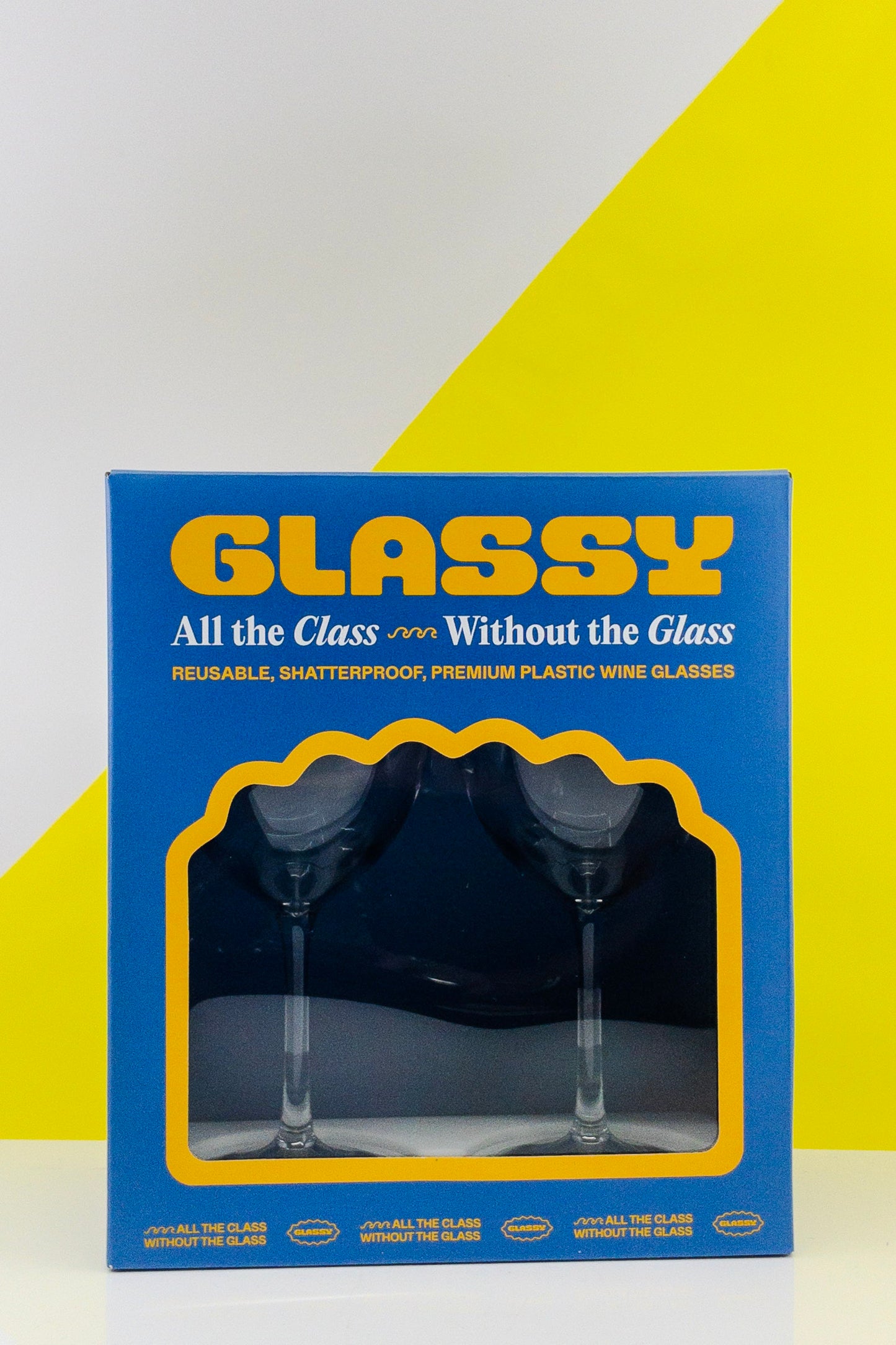 Stay Glassy The Entertainer Premium Plastic Wine Glass (Pair)