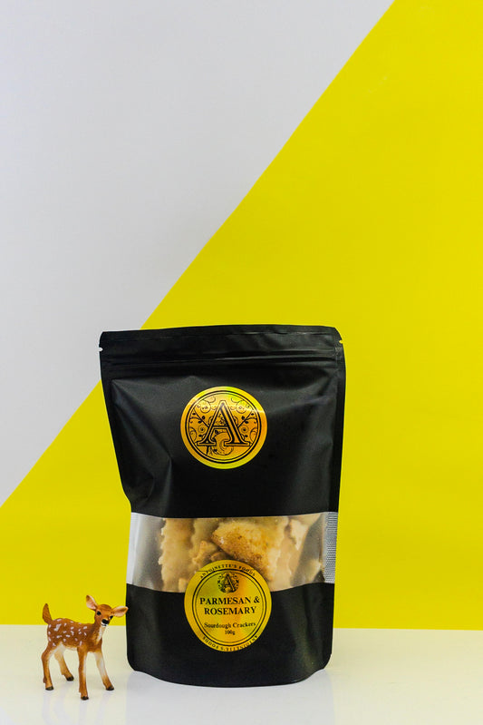 Antoinette's Parmesan & Rosemary Sourdough Crackers