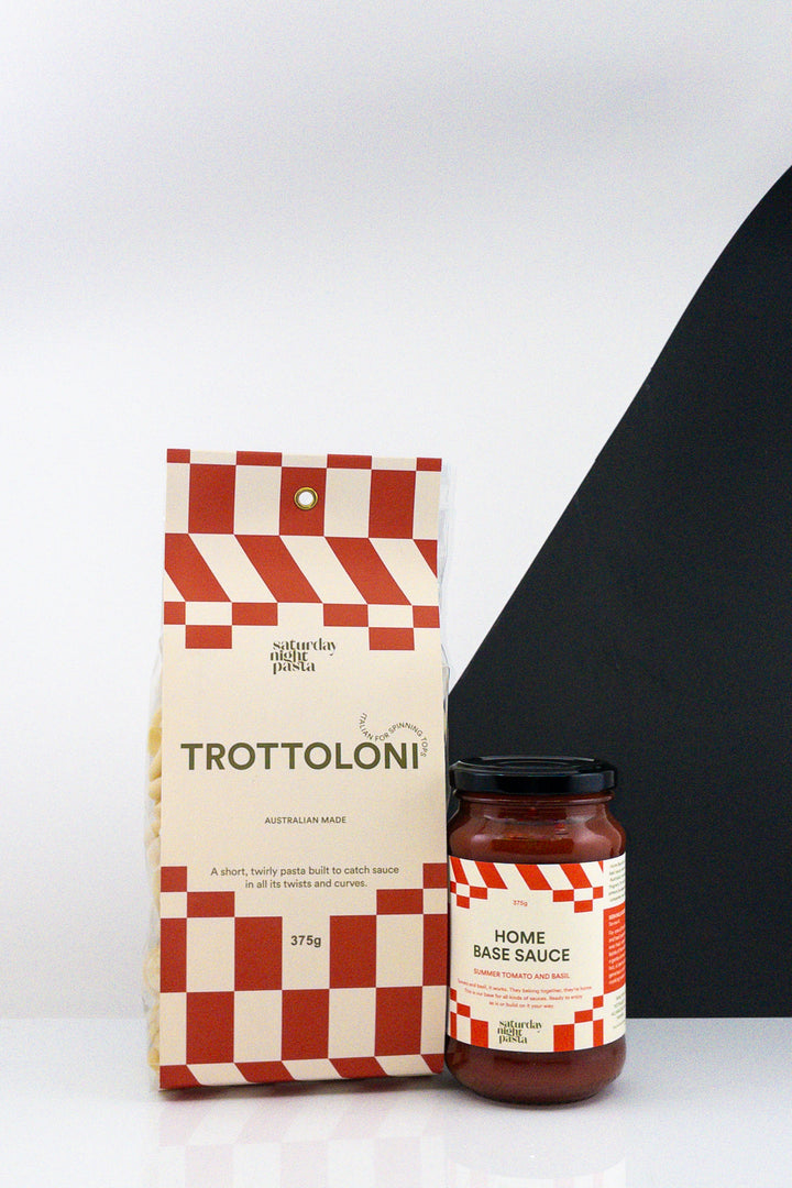 Saturday Night Pasta Home Base Sauce + Trottoloni Pasta