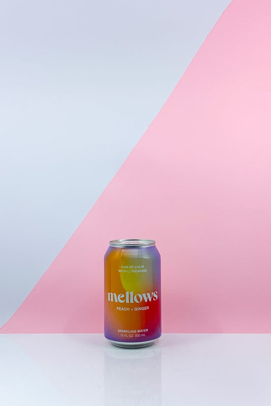 Mellows Peach + Ginger Sparkling Water 4pk