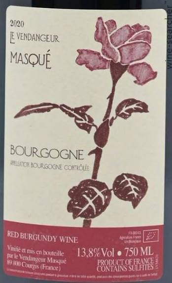 PRE SALE // Alice and Olivier de Moor Le Vendangeur Masqué Bourgogne Rouge 2024