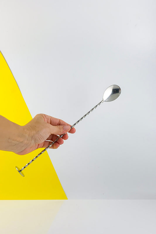 Bar Spoon with Flat End Muddler